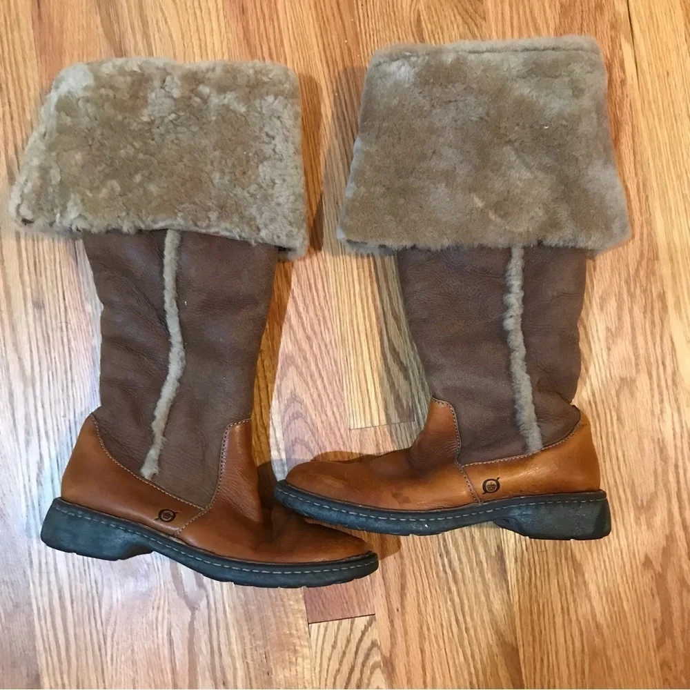 ▪️Born Leather & Shearling Boots